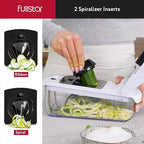 Fullstar The Original Pro Chopper - Vegetable Chopper and Spiralizer, Food Chopper with Container, Fruit Slicer, Kitchen Gadgets & Accessories, Home Essentials (9 in 1, White)