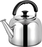 Whistling Stovetop Tea Kettle,Food Grade 316 Stainless Steel,Hot Water Fast to Boil,Stovetop Kettle with Ergonomic Handle,5.3 Quart Capacity