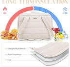 Lunch Bag Women，Freezable Lunch bag，Built-in Ice Pack Small Cooler，Womens Lunch Bags for Work ，Waterproof and Durable，Suitable for Work, Picnics, Travel, and Meal Preparation（Beige）