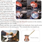 Hakan Turkish Coffee Pot | Stove Top Water Boiler, Coffee Maker, Butter, Chocolate & Milk Warmer | Even and Quick Heat with Handcrafted Copper Material | Coffee Gifts Idea, 13.2 Oz (390 cc)