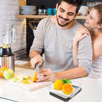 Fuzion Digital Kitchen Scale 3000g/ 0.1g, Pocket Food Scale 6 Units Conversion, Gram Scale with 2 Trays, LCD, Tare Function, Reptile Scale, Herb Scale(Battery Included)