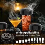 Electric Whiskey Smoker Kit, Cocktail Smoker Kit with LED Display Ambient Light Old Fashioned Smoker Kit with 6 Wood Chips Flameless Drink Smoker Kit Dad Birthday Gift Husband Men for Christmas