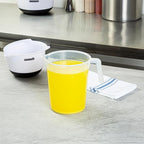 Restaurantware Measuring Cups, 2 Quarts Pack of 10 Conical Spout Liquid Measuring Cups Embossed Ml and Oz Graduations, Clear Plastic Scaling Vessel with Handle, For Cooking, Baking, For Oil, Flour