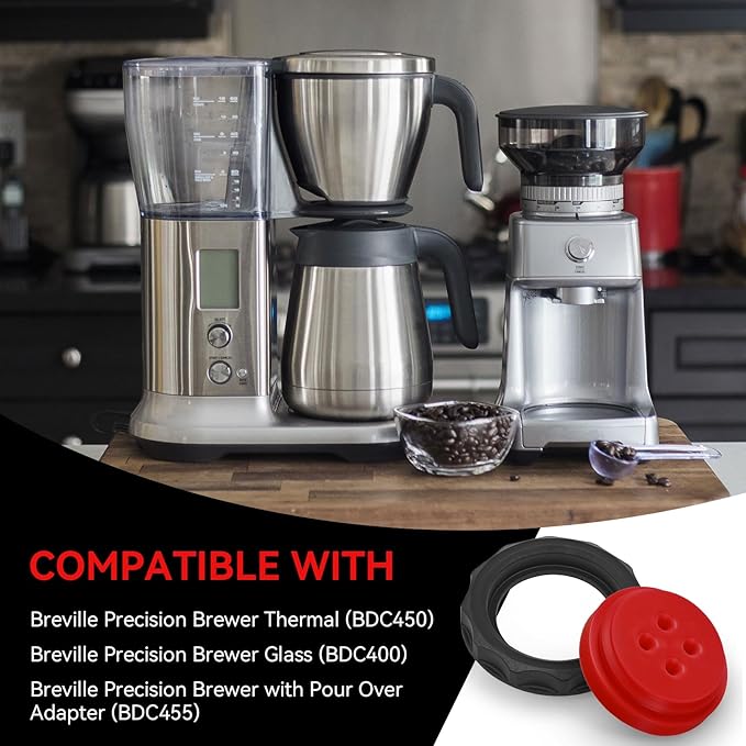 Shower Head Ring and Seal Compatible with Breville Coffee Maker BDC450, BDC400, BDC455, for Espresso Machines & Drip Coffee Makers, Shower Ring Replacement Parts Accessories Kit