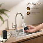 Electric Salt and Pepper Grinder Set, Gifts for Mom Wife, Rechargeable with LED Lights, Stainless Steel Automatic Pepper & Salt Mill, Adjustable Coarseness, Large Capacity, Black