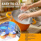 4 QT Steamer for Cooking, Vegetable Steamer Pot, 18/8 Stainless Steel Oranger Pot with Lid and Steaming Basket, Compatible with All Stovetops, Dishwasher Safe