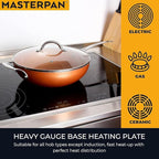 MASTERPAN Copper tone 10 and 12 inch Non-Stick Ceramic Frying Pans 2-Pack