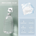 VIS'V Adhesive Towel Hooks, Waterproof Shower Wall Stick on Hooks, 2 Extra Adhesive Strips, White, 4 Pcs