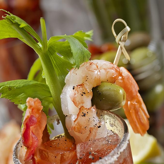 500 PCS Cocktail Picks, 4.7 Inch Cocktail Toothpicks Knot Skewers for Fruit, Cake, Barbecue Snacks, Appetizers Party Supplies