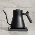 Fellow Stagg EKG Pro Studio Edition Electric Gooseneck Kettle - Pour-Over Coffee, Tea, Quick Heating, Precise Temperature Control, Scheduling, Built-in Brew Timer - Matte Black, 0.9 L