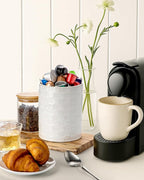 Nucookery 6.4'' Utensil Holder - Ceramic Utensil Holder for Kitchen Counter, Large Capacity Countertop Storage, Farmhouse Style Utensil Crock Organizer for Spoons, Spatulas & Cooking Tools