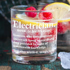 kunlisa Electrician Gifts Whiskey Glasses, Best Electrical Engineer Gifts, Electrical Engineering Gift, 10 oz Drinking Rocks Glasses for Men Whisky Cocktail Scotch Bourbon Liquor