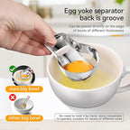 Egg Yolk Separator，Egg Separator for Raw Eggs,Food Grade Stainless Steel Egg Yolk White Separator, Kitchen Baking Gadgets
