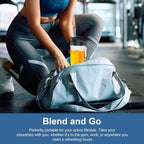 12-Piece Smoothie Blender Maker 25,000 RPM Personal Blender for Ice Crushing Smoothies & Frozen Drinks Nuts with 23oz, 32oz, 37oz Portable Cups Two 6-Leaf Stainless Steel Blades, Silver