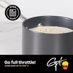 Guy Fieri's Flavortown Laser Titanium 2-Quart Sauce Pan with Lid - Non-stick Cookware Without PFAS, PTFE, or PFOA, 3x More Durable, Dishwasher Safe, Oven Safe