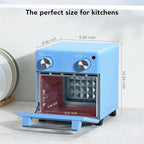 5-in-1 Air Fryer Toaster Oven Combo, 8.5 QT Air Fryer Convection Toaster with Fast Preheat, Air Fry, Bake, Grill, Broil, Heat, Blue