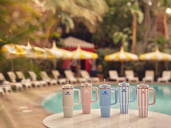 STANLEY Quencher H2.0 Tumbler with Handle and Straw 30 oz | Flowstate 3-Position Lid | Cup Holder Compatible for Travel | Insulated Stainless Steel Cup | BPA-Free | Cornflower Gloss