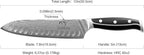 Damascus Kitchen Knife, 7 Inch Santoku Knife Professional Kitchen Knife Forged with VG10 Super Steel 67-Layer Damascus, Non-slip ABS Ergonomic Triple Rivet Handle, Razor Sharp Lightweight Multipurpose