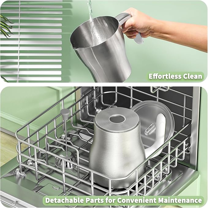 Maestri House Milk Frother, 21OZ Variable Temp and Froth Thickness Milk Frother and Steamer, Smart Touch Control Milk Warmer, Dishwasher Safe, Memory Function for Latte Cappuccino Hot Chocolate