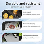 Titanium Cutting Board Set of 1, 18 * 12inches, Titanium Cutting Boards for Kitchen, Food Grade Metal Double Sided Chopping Boards for Kitchen Counter Meat Vegetable Fruit Outdoor Camping