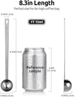 U-Taste Coffee Scoop 1 Tablespoon: 18/8 Stainless Steel Measuring Scooper for Ground Coffee, Bean, Powder, Espresso, 6.9in Long Handle Metal Meaure Spoon for Canister, Jar (1Tbsp/15ml, Silver)