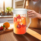 Amazing Abby - Kitchen Party - 2-Quart Plastic Pitcher (1-Pack), Unbreakable Water Pitcher with Lid, BPA-Free, Heat-Resistant, Dishwasher-Safe, Great for Both Iced and Hot Drinks, Indoors and Outdoors