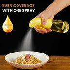 Oil Sprayer for Cooking, Olive Oil Sprayer Mister, Olive Oil Spray Bottle for Cooking, Salads, BBQs and More (Yellow)