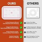 Silicone Macaron Baking Mat with 10 Recipes, Non Stick Silicone Mat for Pastry, Cookie, Macaron, Pizza,Bread, Surdough,Fondant, Extra Large and Dishwasher Safe
