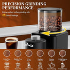 Wancle Conical Burr Coffee Grinder Electric, Coffee Bean Grinder, 25 Grind Settings-Adjustable for Espresso French Press Drip, 2-12 Cup Capacity, Low Noise, 80g Bean Capacity (Expandable to 120g)