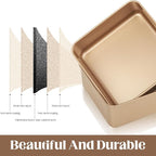 Baking Sheet Pans,2 Pack Nonstick Baking Sheet Pans,Cookie Sheet, Brownie Pan, Bread Pan for Toaster Oven, Small Baking Tray,Bakeware for Cakes, Cookies & Breads (7 Inches)