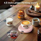 Bsigo Smart Coffee Mug Warmer & Cute Cat Mug Set, Coffee Beverage Cup Warmer for Desk Home Office, Candle Warmer Plate for Cocoa Milk Tea Water with 3 Temperature Up to 149℉/ 65℃, 8 Hour Auto Shut Off