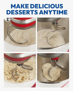 Stainless Steel Kitchen Spiral Dough Hook Attachments for 4.5-5QT Tilt-Head Stand Mixers, Kitchen-Aid Mixer Dough Hook for KSM5,K45,K45SS,KN15,KDM90, KSM45, KSM75, KSM85, KSM88