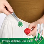 Baderke 8 Pcs Tomato Stem Corer Strawberry Baller Stainless Steel Strawberry Huller Tool Fruit Vegetable Stem Remover