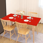 SereneGrace Elastic Table Cover, Windproof Tablecloth, 24x48 Inch Reusable Spandex Fitted Stretch 4-Foot Rectangle Table Cloth for Dining Room, Banquets, Events, Craft Displays, Parties, Red