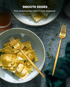 EUIRIO 20-Piece Matte Gold Silverware Set, Modern Flatware Set for 4, Premium Stainless Steel Cutlery Set with Forks Spoons and Knives, Heavy Duty Utensil Sets, Dishwasher Safe