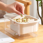 Multi-functional Drain Basket Fruit Cleaning Bowl with Strainer Container, Kitchen Sink Food Catcher Drainer Fruit Rinser Bowl (1, White)