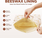 2 Packs Reusable Beeswax Bread Bags for Homemade Sourdough Bread - Extra Large and Easy to Clean Cotton Storage Bag-Keep Loaf Fresh for Days, 17x13 Inch