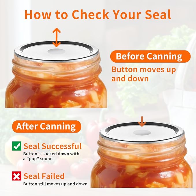 Aliggbent 120Pcs Regular Mouth Mason Jar Canning Lids and 120Pcs Bands Split-Type Jar Lids Canning Flats for Jars (Canning Jar Lids and Rings/70MM)