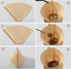 600 Count Coffee Filter #2, 2 Cone Coffee Filters, Unbleached Natural Coffee Filters Paper Compatible with Drip and Pour Over Coffee Maker(2-6 Cup)