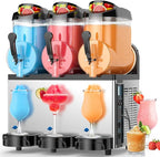 Ultimate Commercial Slushy Machine – 12X3 Tank Stainless Steel Slush Machine,Commercial Frozen Drink Maker for Juices, Margaritas, and Cocktails – Ideal for Bars and Restaurants