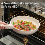 JEETEE Pots and Pans Set Non Stick 19pcs, Kitchen Cookware Sets with Detachable Handle, Induction Nonstick Cookware Set with Removable Handle, Stackable RV Cookware, Oven Safe, PFAS/PFOA Free, Beige