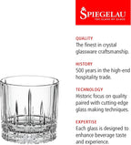 Spiegelau Perfect Serve Single Old Fashioned Glass Set of 4 - Lowball Cocktail Glasses, European-Made Crystal, Dishwasher Safe, Professional Quality Cocktail Glass Gift Set - 9.5 oz