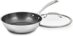 Cuisinart FusionPlus Nonstick Stainless Steel Cookware, 10.25-Inch Deep Fry Pan Skillet with Cover, PFAS-Free PURELYSEAR Ceramic Technology, Scratch Proof, Cool Grip Handles, Dishwasher Safe