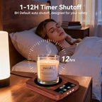 Coffee Mug Warmer & Mug Set for Desk, 36W Electric Coffee Mug Warmer with 16oz Cup, Smart Coffee Heater with 9 Temp Settings & Auto Shut Off, Home Office Desk Accessory, Gifts for Women Men, Wood