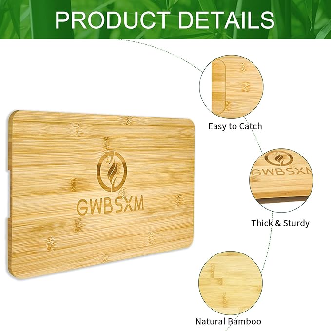 Compatible with Panasonic NB-G110P FlashXpress Toaster Oven - Bamboo Cutting Board with Heat-Resistant Non-Slip Feet, Built-in Handles, Saving Cabinet Space,Countertop Oven Accessories