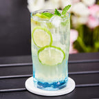 REATIVELAND Solid Color Drinking Glasses Set of 6, 13.5 OZ Wind-blown Ripples Glass Tumbler Glassware for Water, Juice, Different Options for Home, Restaurant, Hotel, Bar, Blue