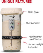 Sourdough Starter Kit – 24oz Starter Jar, 2 Cotton Rope Banneton Proofing Baskets, Magnetic Bread Lame for Scoring – Gift for Bakers & Complete Sourdough Bread Baking Set