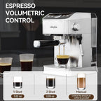 Espresso Machine 20 Bar, Brush Stainless Steel Espresso Maker with Milk Frother Steam Wand, 1400W Espresso Coffee Machine with 1.8L Removable Water Tank for Latte, Cappuccino,Machiato