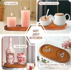 Hion Salt and Pepper Mill Tray, Rubberwood, Salt & Pepper Grinder Accessories（Inner Dia 2.76 inch / 7cm）fit many Mills & Shakers