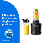 nutribullet® SmartSense Blender Combo, 1400W, 64oz Pitcher, 32oz & 24oz Cups, 5-Speed, Smoothies, Ice and Frozen Fruit, Nut Milk, Soup, Matte Black, NBF50700AK